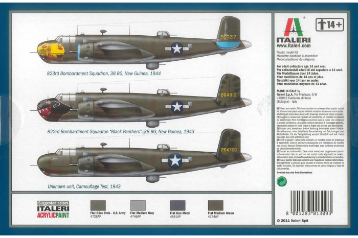 Italeri - B-25G MITCHELL (1:72) - 1309 - MJ Modelkits.com