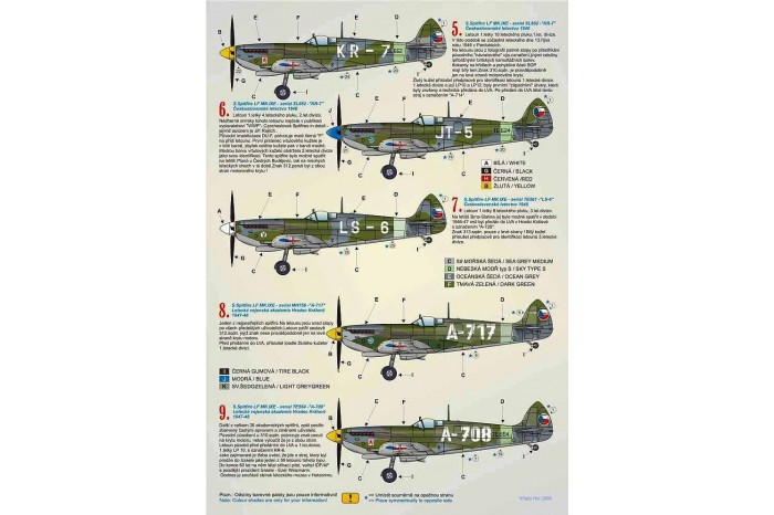 Tally HO! - Decals - Cs Spitfires 1945-1952, part 1 (1:48) - 48031...